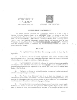 <span itemprop="name">Affiliation Agreement with Albany Law School</span>