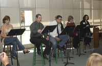 <span itemprop="name">Actors perform at a press conference for the...</span>