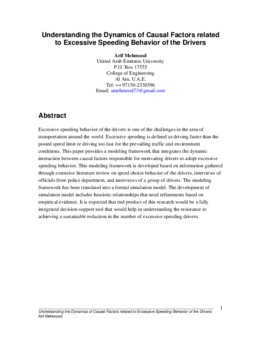 <span itemprop="name">Mehmood, Arif, "Understanding the Dynamics of Causal Factors related to Excessive Speeding Behavior of the Drivers"</span>