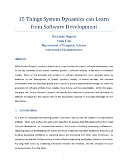 <span itemprop="name">Osgood, Nathaniel with Yuan Tian, "15 Things System Dynamics can Learn from Software Development"</span>