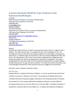 <span itemprop="name">Grassmann, Winfried with Jin Zhang, Roland Dyck and Nathaniel Osgood, "A System Simulation Model for Type 2 Diabetes in the Saskatoon Health Region"</span>