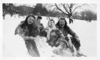 <span itemprop="name">Playing in the snow are: Martha Dunlay, New York...</span>