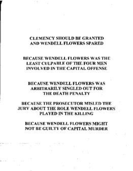 <span itemprop="name">Flowers, Wendell, NC Clemency granted</span>