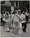 <span itemprop="name">A wedding scene with the bride and groom hooking...</span>