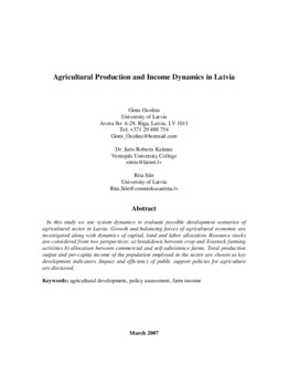 <span itemprop="name">Ozolins, Gints with Juris Kalnins, "Agricultural Production and Income Dynamics in Latvia"</span>
