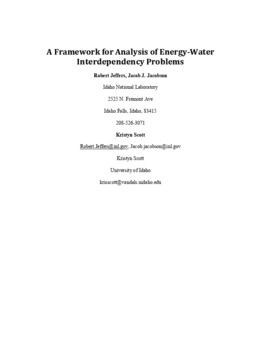 <span itemprop="name">Jacobson, Jacob with Robert Jeffers and Kristyn Scott, "A Framework for Analysis of Energy-Water Interdependency Problems"</span>