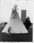 <span itemprop="name">A picture of a tepee and a dog associated with the...</span>