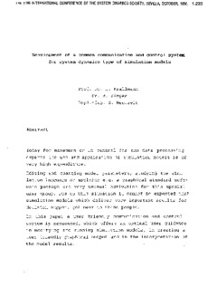 <span itemprop="name">Krallmann, H. with B. Rieger, "Development of a Common Communication and Control System for System Dynamics Type of Simulation Models"</span>