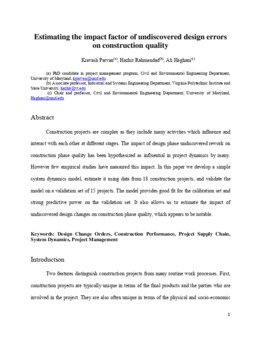 <span itemprop="name">Parvan, Kiavash with Hazhir Rahmandad and Ali Haghani, "Estimating the impact factor of undiscovered design errors on construction quality"</span>