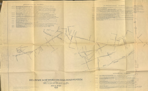 <span itemprop="name">Delaware and Hudson Railroad with Corporate "Tilte" and Lengths (Reproduction of 1928 Map)</span>