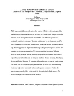<span itemprop="name">Zhang, Qi, "A Study of Diesel Vehicle Diffusion in Europe: Calibration and Analysis of a Consumer Acceptance and Adoption Model"</span>
