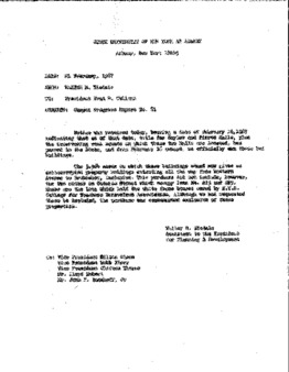 <span itemprop="name">Campus Progress Report No. 81, Letter from Walter M. Tisdale to President Evan R. Collins</span>