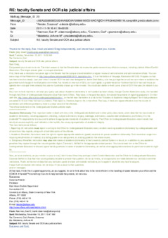 <span itemprop="name">Email Conversation Regarding the Relationship Between Faculty Senate and the Office of Conflict Resolution/Judicial Affairs</span>