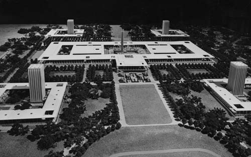 Architectural model of the Uptown Campus