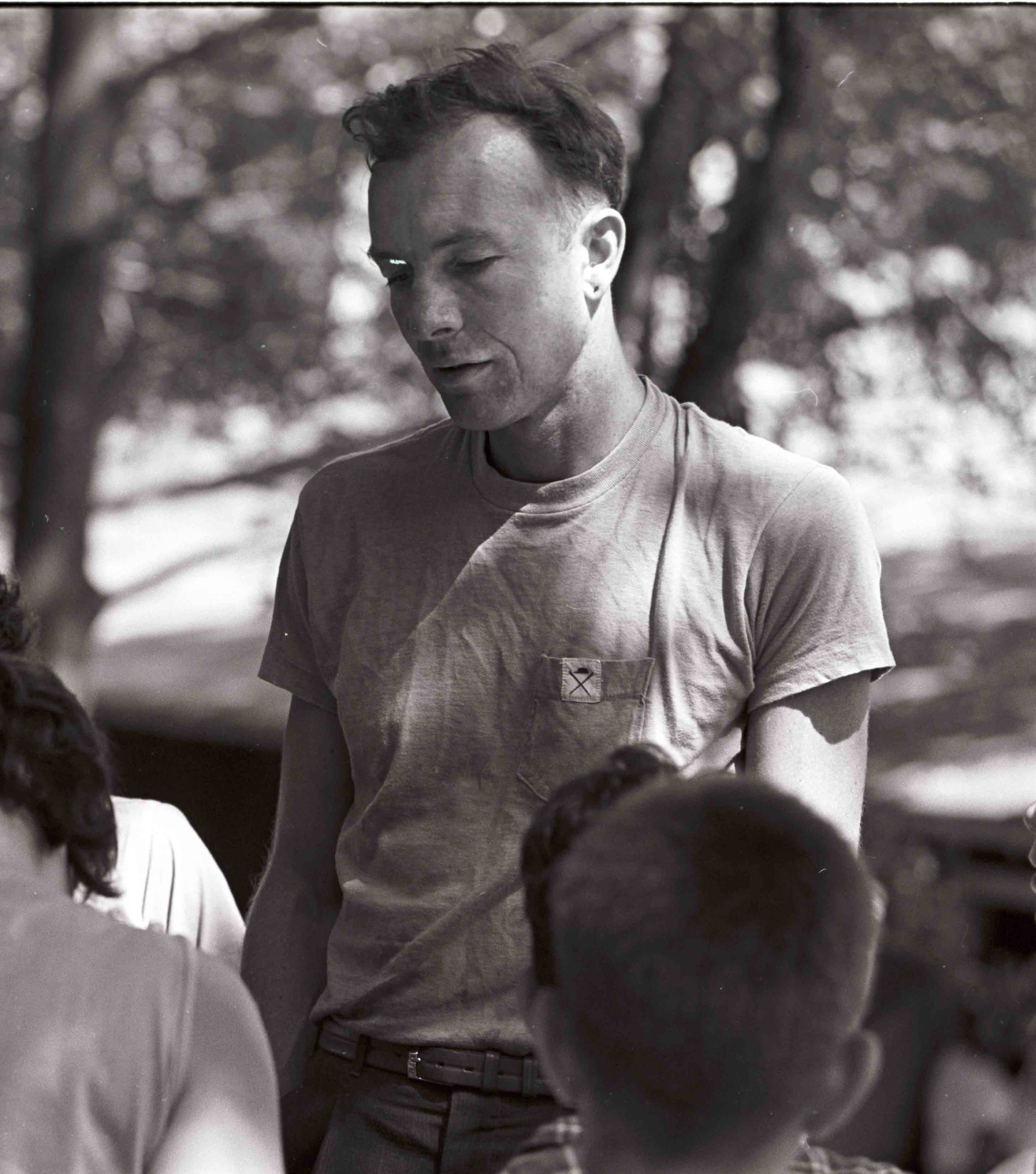 Pete Seeger at Camp Woodland, Phoenicia, New Yok, circa 1940s