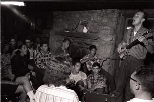 Pete Seeger at Camp Woodland, Phoenicia, New York, circa 1940s